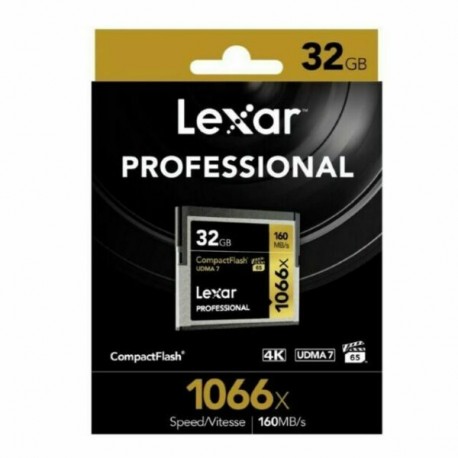 Tarjeta cf 32gb lexar professional 1066x