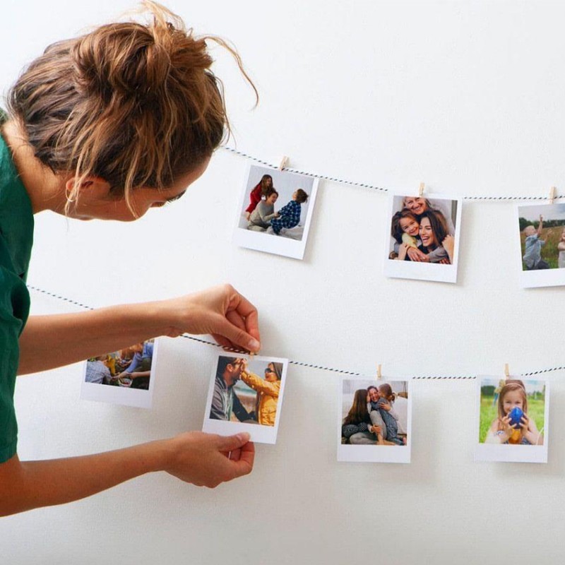 Promoción 12 Fotos Polaroid + broches soga - Fotolandia Tienda Online