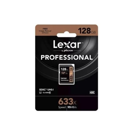 Tarjeta SD 128GB Lexar 633x profesional U3